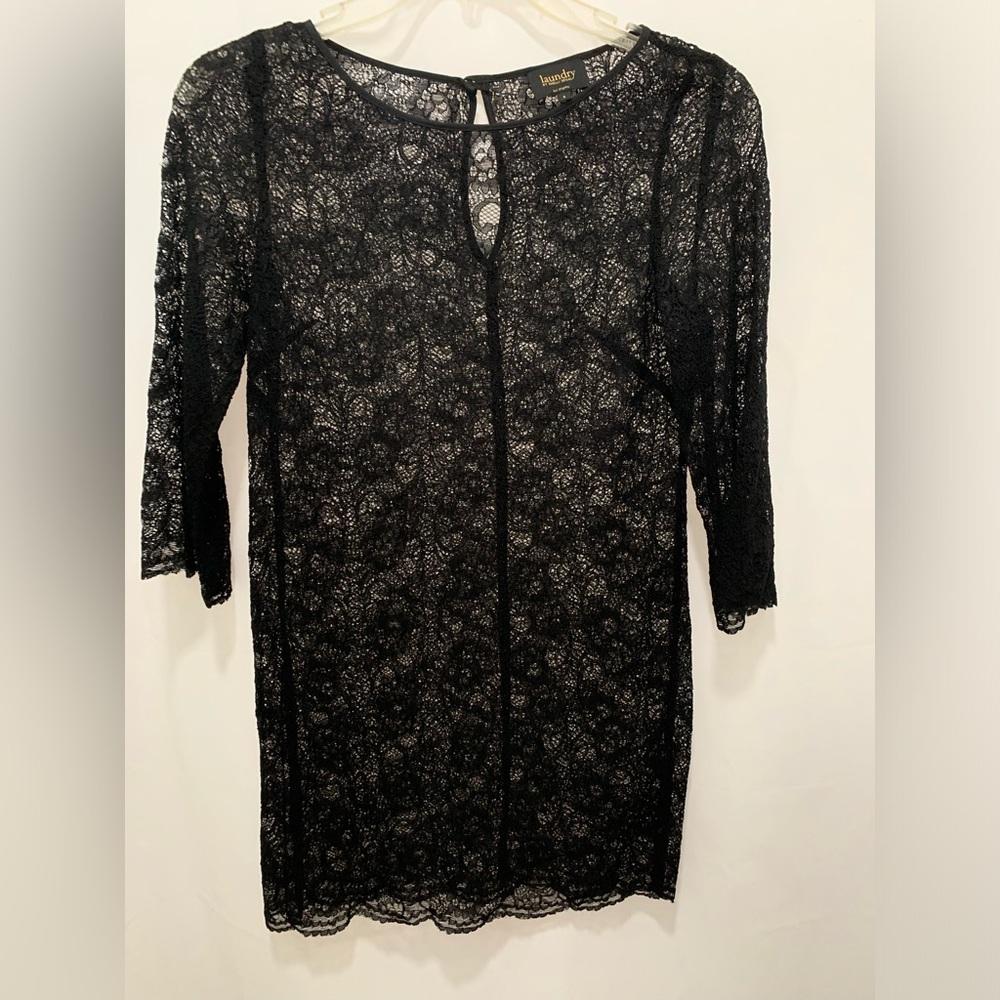 Black Lace minidress size 4 elegant Dark aesthetic, goth, grunge, whimsy goth